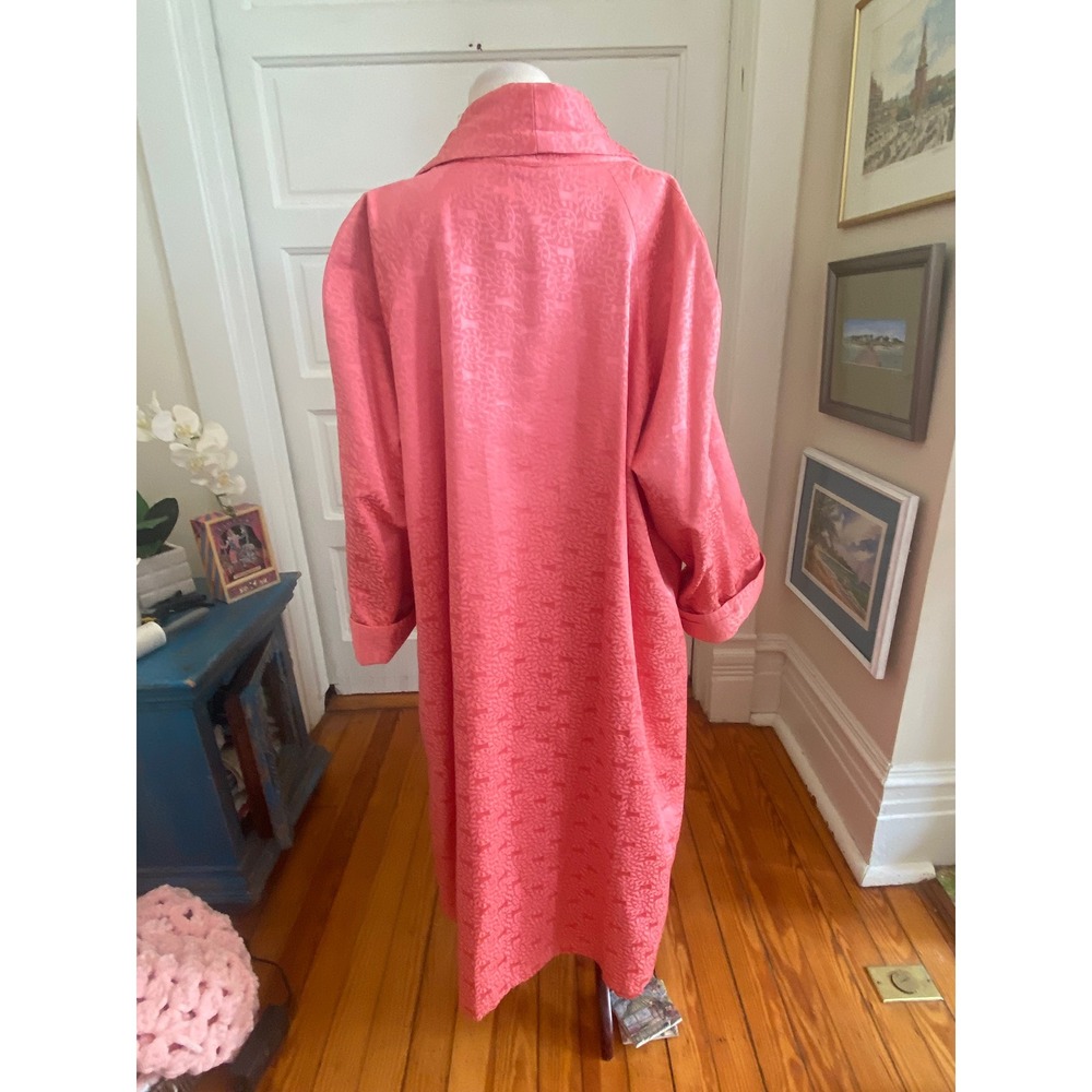 Vintage‎ Coral orange Duster Coat hand made Sz XXL - Picture 7 of 8